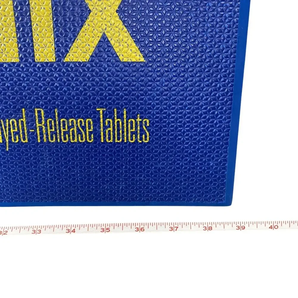 Vintage Protonix Pharmaceutical Drug Rep Blue Foam Floor Mat Pad 22 x 39